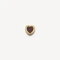 Elegante colgante guardapelo de corazón dorado con incrustación de madera y grabado - Dije de Corazón