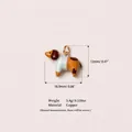 Mignon pendentif chien en cuivre émaillé avec dimensions pour création de bijoux DIY - Pendentif Chien Dalmatien / Marron