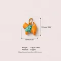 Pendentif chat orange mignon pour bijoux de collier DIY, en cuivre durable, 13 mm - Petit Pendentif Chat Orange / Orange
