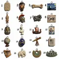 Colección de dijes DIY con temática de historia antigua para la creación de joyas - Colgante de Botella de Cerámica Griega N.º 2 Solo (Sin Cadena)
