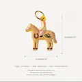 Small horse pendant with rider and cowboy hat in gold plated stainless steel finish. - Horse Pendant Style 6