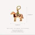 Charming horse-shaped pendant in gold-plated stainless steel with rider detail - Horse Pendant Style 10