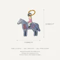 Detailed 18K gold plated stainless steel horse and rider pendant charm for jewelry making - Horse Pendant Style 15