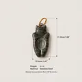 Miniature dark green horse animal pendant in stainless steel with golden top ring - 1 Grey Cat Pendant Only (Without Chain)