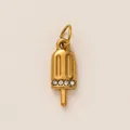 Golden stainless steel popsicle charm pendant featuring sparkling crystal stone inlay - Popsicle Pendant (Pendant Only)