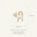 Detailed view of cartoon goat pendant with dimensions and copper material specs - 18 Goat