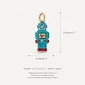 Dettaglio pendente robot cartoon, altezza 18,6 mm, materiale rame con dimensioni - 9 Robot