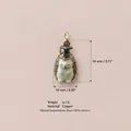 Cute graduation hedgehog pendant in copper, 18mm x 10mm size, manual measurement details. - Hedgehog Pendant (No. 7)