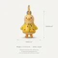 Handmade enamel yellow chick pendant wearing raincoat, 18K gold plated copper jewelry - 2. Chick Pendant.