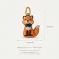 Handcrafted orange enamel fox charm pendant made of copper with 18K gold plated finish - 7 Fox Pendant Only (Without Chain)