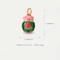 Detailed macro view of a cute watermelon pig copper charm with precise dimensions. - Watermelon Pig Pendant