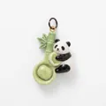 High-quality close-up of ceramic panda and green bamboo spoon charm with glazed finish - Pendant Only / Orange Cat Cheese Spoon Pendant