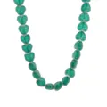 Charming green resin heart bead necklace in a sweet candy style for daily wear - Necklace / Dark Green