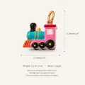 Ciondolo a forma di treno cartone animato in smalto colorato in rame per gioielli fai da te - Treno (No. 3)