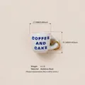 Engraved stainless steel mini coffee cup charm pendant for DIY jewelry making accessories - Pendant Only / Letter Cup Pendant