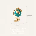 Pendentif breloque globe en cuivre doré exquis pour la fabrication de bijoux DIY - Globe (No. 3)