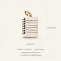 Pendentif carnet miniature blanc en cuivre pour bijoux DIY faits main originaux - Carnet Blanc