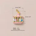 Adorable pink and white carousel copper pendant charm with 3D carousel design 20mm - Carousel Style (No. 12)