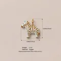 Cute cartoon zebra pendant charm crafted in copper with detailed brown stripes finish - No.4 Zebra Pendant