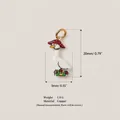Cute cartoon goose pendant with mushroom hat, enamel copper accessory for jewelry - Mushroom Goose Style