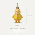Simpatico ciondolo pulcino giallo in rame placcato oro 18K con dimensioni esatte - 2 Ciondolo Pulcino. Solo (Senza Catena)
