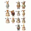 Set of 13 cute Victorian animal pendants for DIY jewelry making - Knight Squirrel