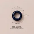 Polished dark blue circular stainless steel charm bead for DIY personalized jewelry - December Birthstone Pendant