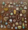 Selezione di vari ciondoli per gioielli fatti a mano a forma di cuore e stella - Stile Pesciolino (6)