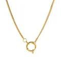Minimalist gold-plated stainless steel snake chain necklace with decorative sailor clasp - 18mm Sailor Clasp NK Chain