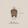 Tooth shaped stainless steel button pendant in taupe finish for DIY jewelry making accessory - Teeth Pendant