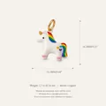 Unicorn copper pendant with rainbow mane and tail for DIY jewelry making - 8 Unicorn