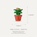Small enamel succulent potted plant pendant charm with orange pot and green leaves - 12 Potted Plant