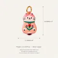 Pendentif chat rose en cuivre pour la fabrication de bijoux DIY et accessoires - 5 Pendentif Chat Calico (Impression Recto-Verso)
