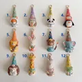 Collection of 12 cute cartoon animal enamel charms with 18K gold plated loops for DIY jewelry - No.8 Elephant Pendant / Pendant Only