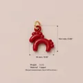Forest series red deer shaped copper pendant for DIY jewelry making, SKU variant display - No. 1 Red Deer Design Pendant