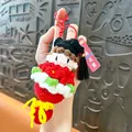 Handmade crochet graduation doll keychain, unique gift for high school graduates - Red Suit Graduation Bouquet / Red