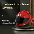Portachiavi casco di sicurezza rosso luminoso ciondolo borsa LED creativo miniatura - Ciondolo Casco Luminoso / Rosso