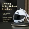 Mini portachiavi casco moto bianco luminoso per accessorio borsa - Ciondolo Casco Luminoso / Bianco