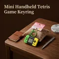Mini retro handheld game console keychain in yellow and green - Classic Game Console Pendant / Green
