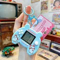 Llavero de mini consola de juegos Tetris retro en azul claro para decoración de mochila. - Estilo Controlador Gato / Azul