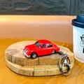 Creative red vintage alloy beetle car keychain pendant for bag and keys accessories - Beetle Car Charm / Red
