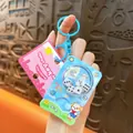Creative cute dog animal theme rotating dice toy keychain for student gifts and accessories - Blue