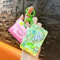 Creative green frog rotating dice keychain toy for student bags and gifts accessory - Green