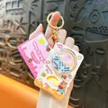 Creative cute animal rotating dice keychain pendant toy for kids and couples gift idea - Brown