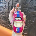 Pink alloy sports car keychain with openable doors and pull-back function - Alloy Pull-Back Supercar Pendant / Pink