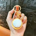 Creative glowing bun shaped button keychain stress relief toy for bags and gifts - Soup Dumplings / Luminous Button Charm