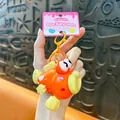 Cute orange wind-up jumping fish keychain stress-relief clownfish toy pendant for gift - Clownfish Wind-up Pendant / Orange
