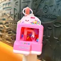 Creative mini pink claw machine keychain toy with colorful prize balls and glowing LED light - Pigs Style / Pink