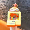 Mini cartoon claw machine keychain toy for stress relief in vibrant yellow and orange - Bird Style / Yellow