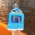 Cute cartoon light-up mini claw machine keychain toy in blue for stress relief and fun - Astronaut Style / Blue